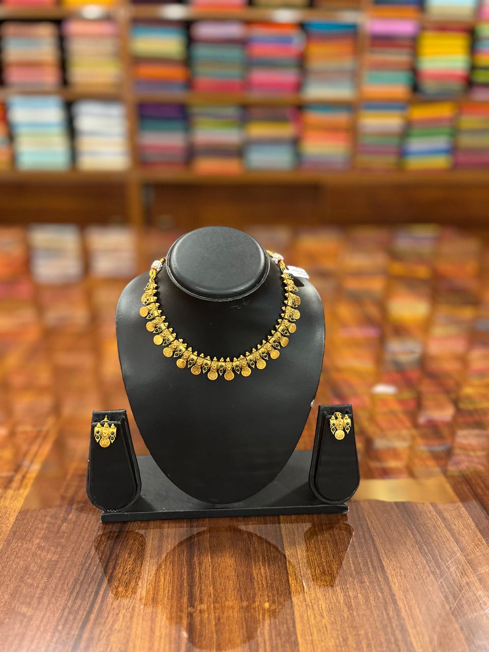 Gold Plated  Temple Necklace Set