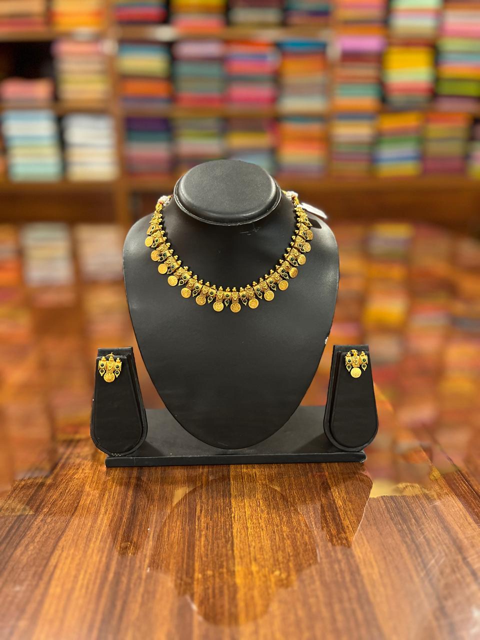 Gold Plated  Temple Necklace Set