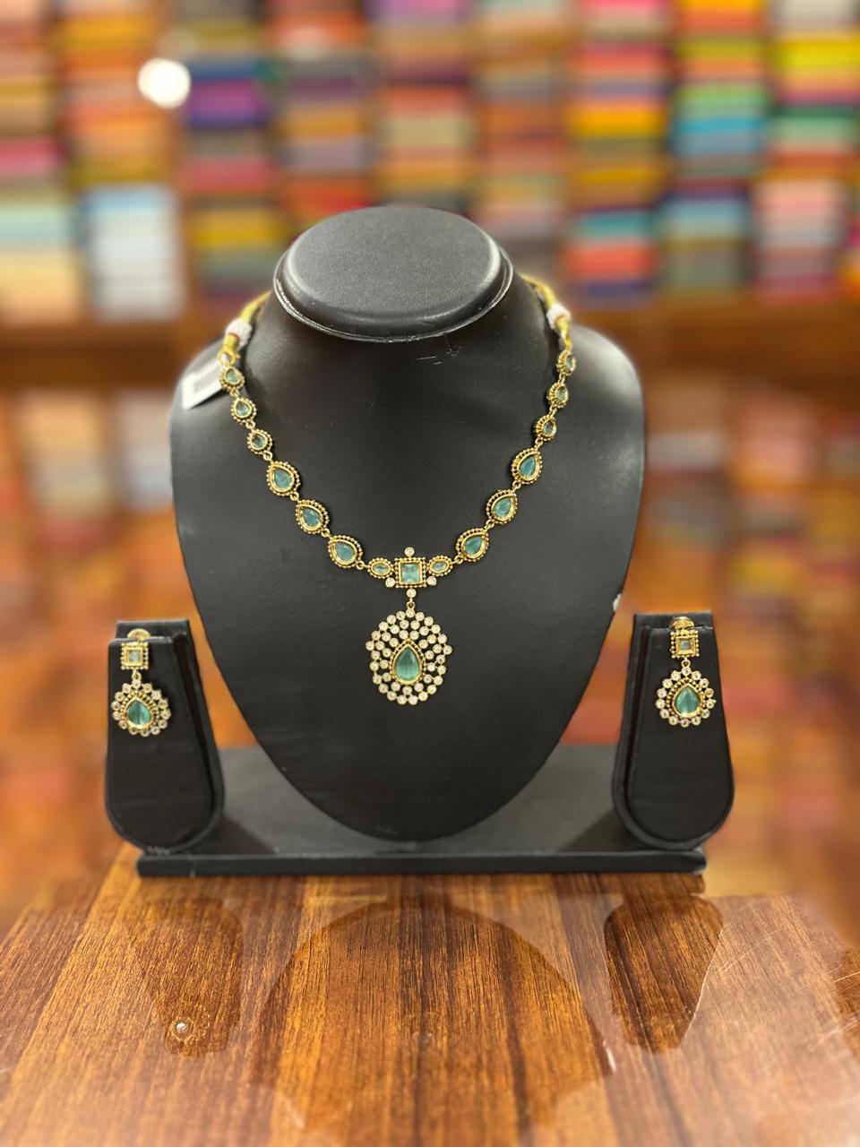 Premium  AD Necklace with Earring Set