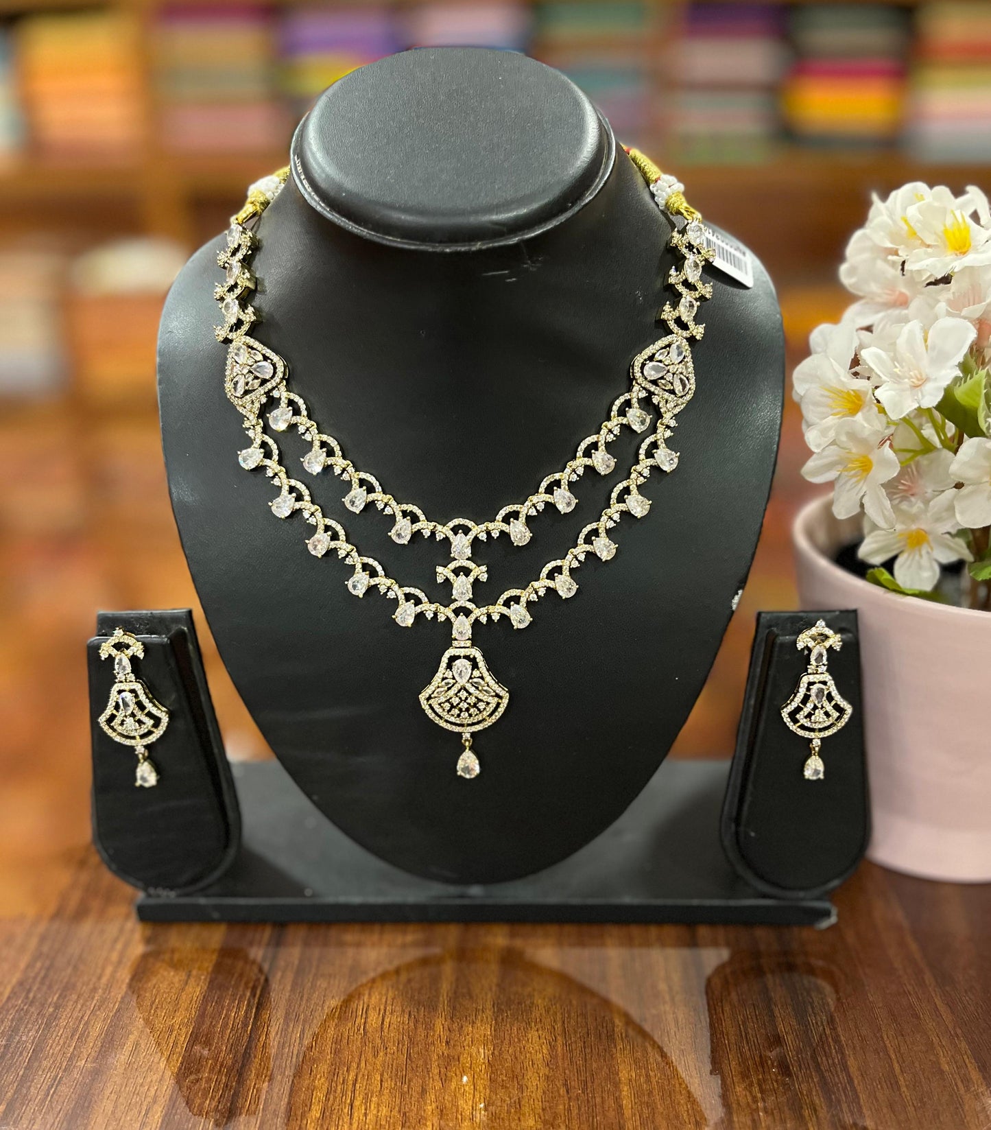 Premium  AD Necklace with Earring Set