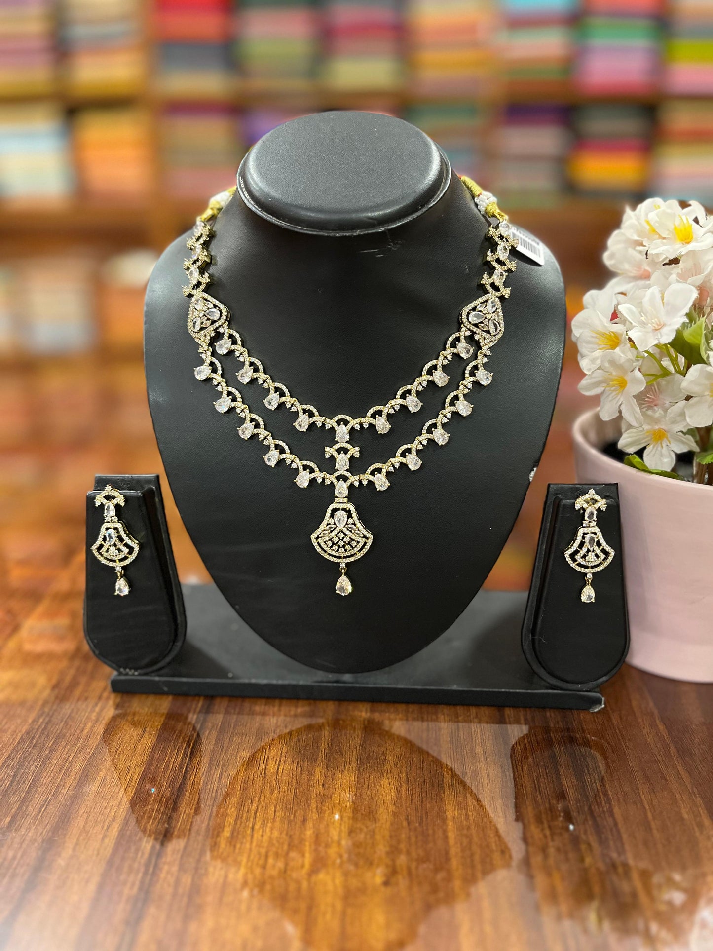 Premium  AD Necklace with Earring Set
