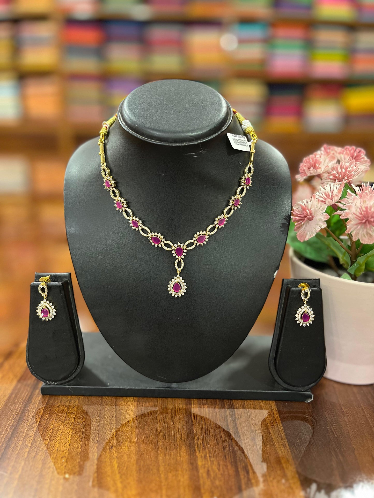 Premium  AD Necklace with Earring Set