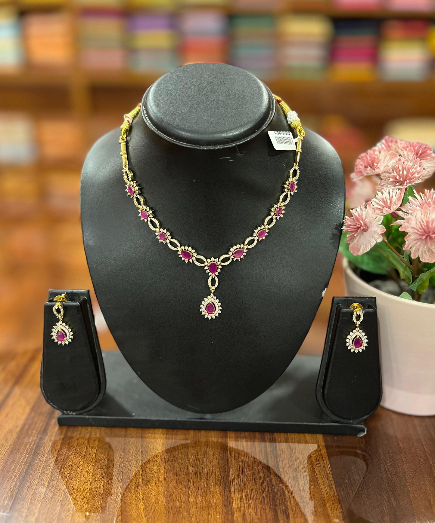 Premium  AD Necklace with Earring Set