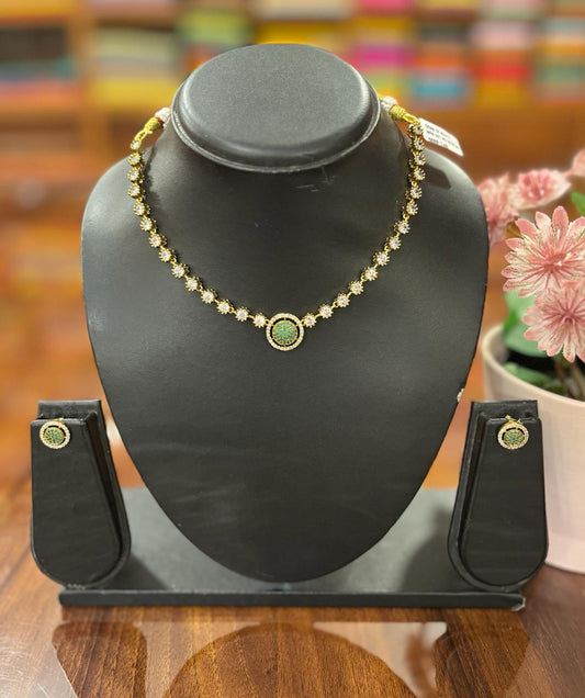Premium  AD Necklace with Earring Set