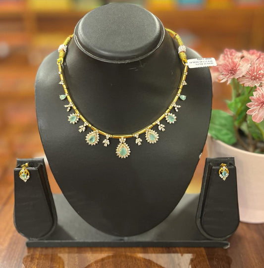 Premium  AD Necklace with Earring Set