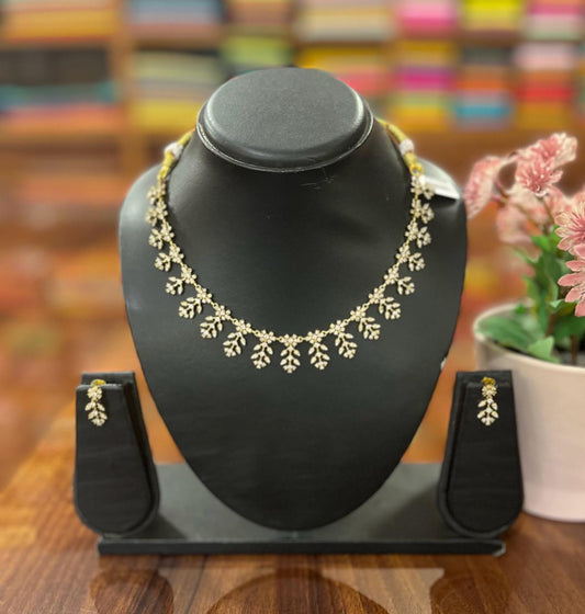 Premium  AD Necklace with Earring Set