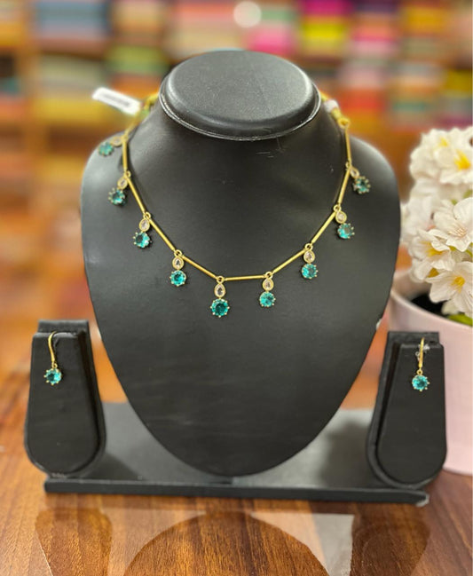 Premium  AD Necklace with Earring Set
