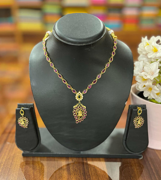 Gold Plated Necklace Set