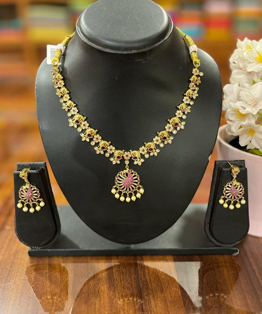 Gold Plated Necklace Set