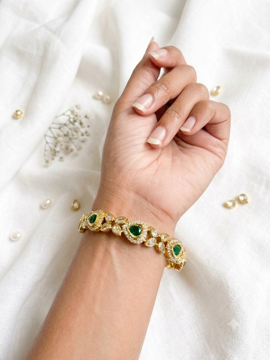 Antique Ruby Emerald Bangle